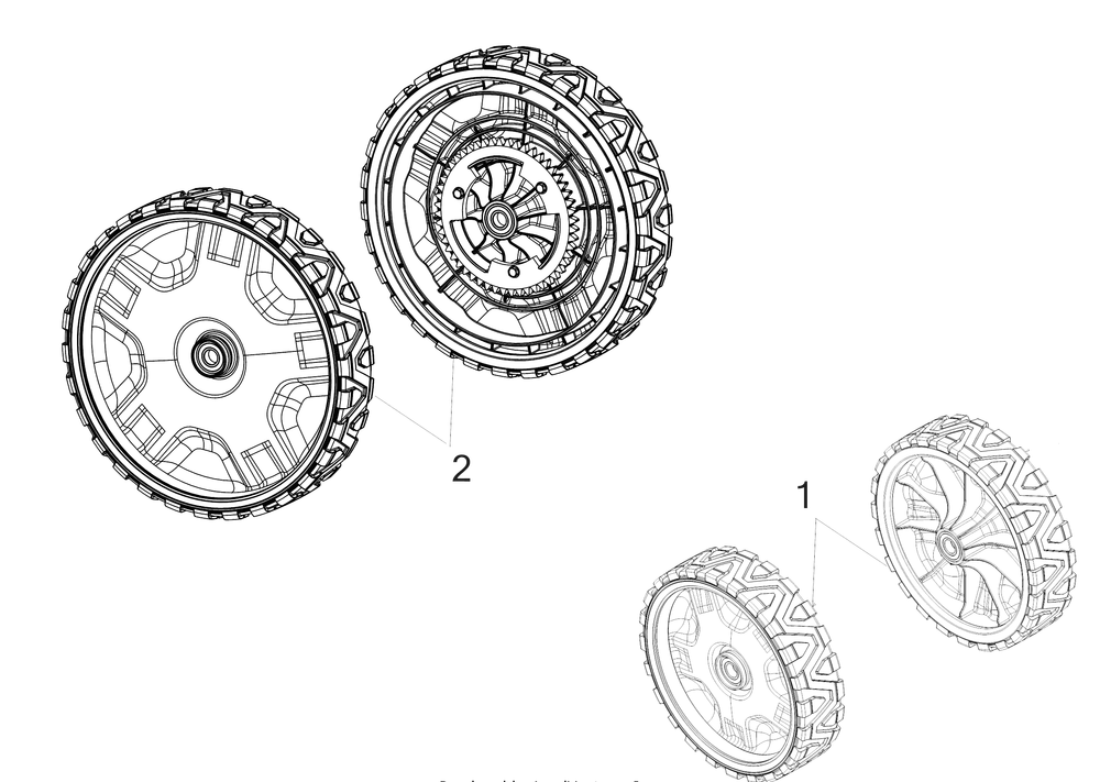 Wheels Diagram and Parts List for SC500EQ (12ACP2J6710)(2019) Cub Cadet Lawn Mower